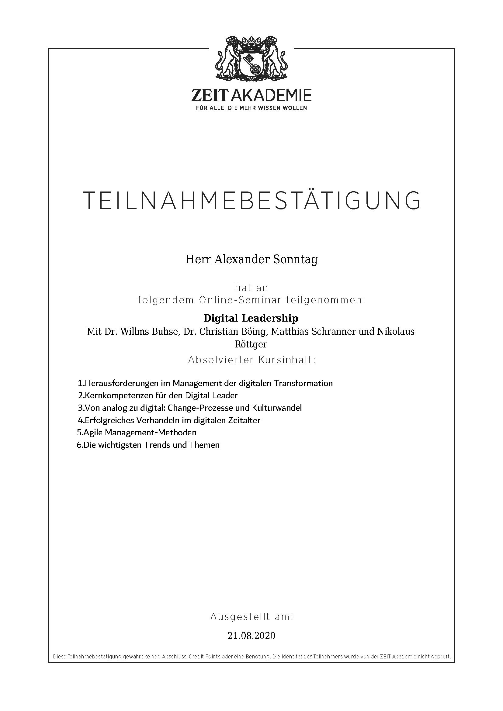Zertifikat Google Zukunftswerkstatt